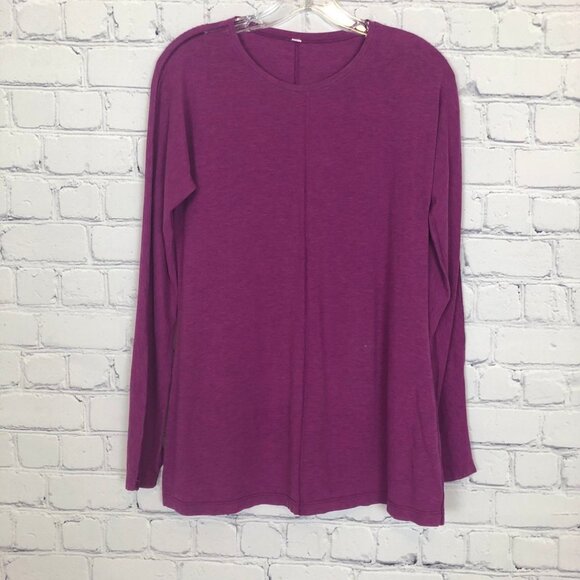 Lululemon Trapeze Long Sleeve Heathered Regal Plum - Picture 1 of 5